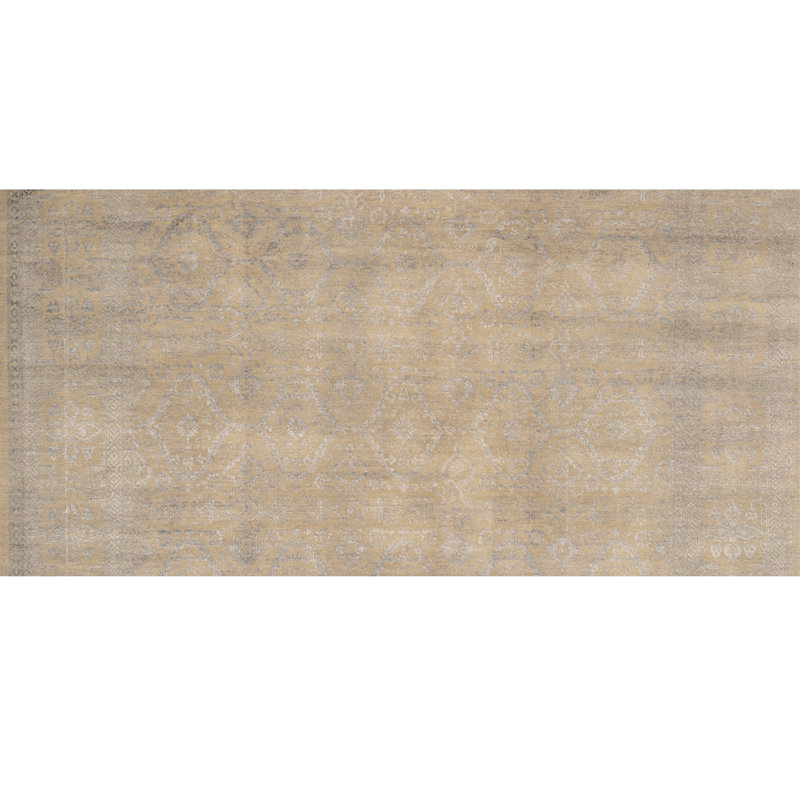 Hand Knotted Area Rug in Silver And Grey
