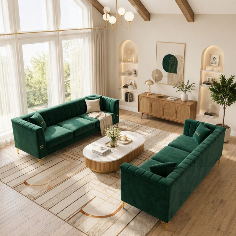 83.46 " Velvet Sofa