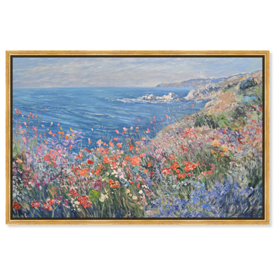 Art floral classique sur toile à bord fleuri par Art Remedy