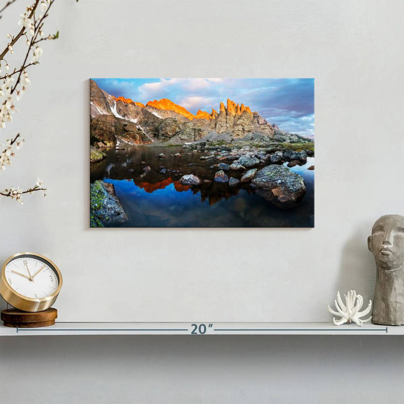 Sky Pond Against Sharkstooth, 8" H x 12" W