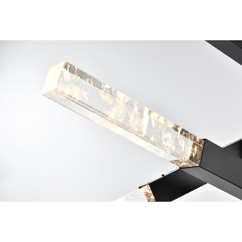 Luminaire suspendu 4 barres Axil, Noir, noir, noir, noir