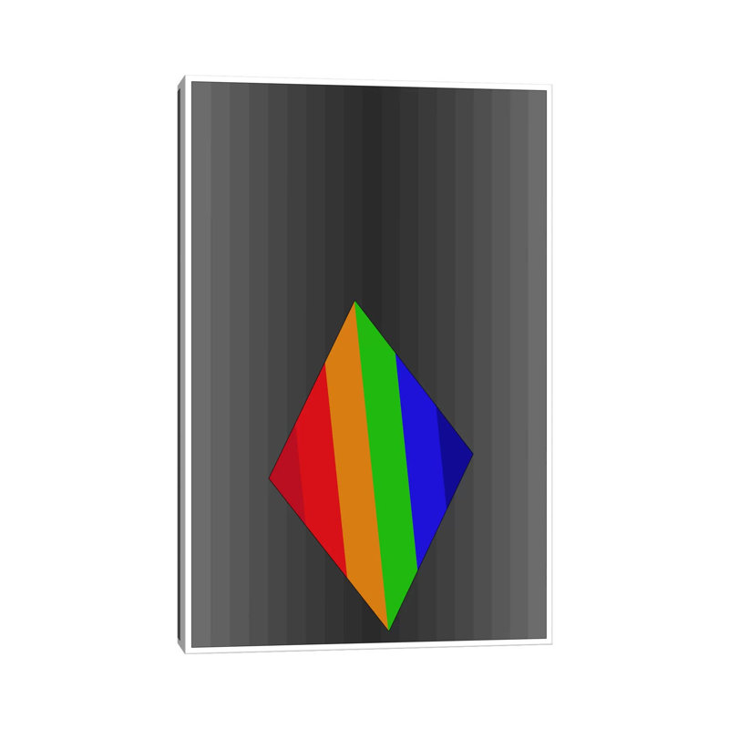 Modern Art - Diamond Reflecting Light - Wrapped Canvas Gallery-Wrapped Canvas Giclée, 20.32 cm H x 30.48 cm W