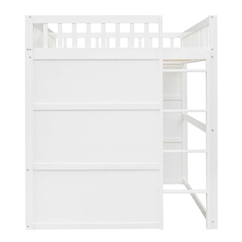 Lit mezzanine avec échelle House, Complète, Blanc