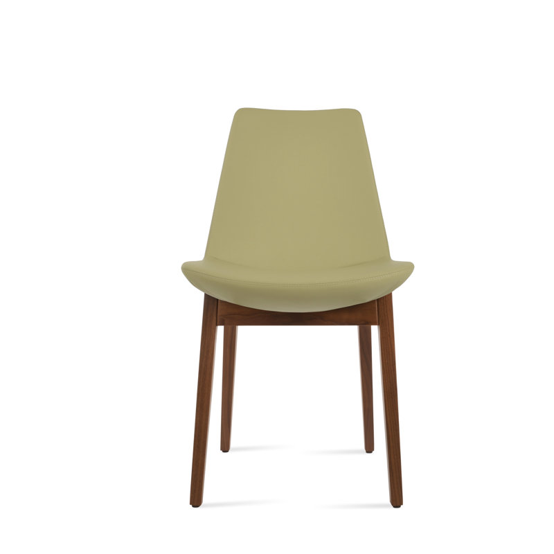 Eiffel Wood Dining Chair, Walnut, Green PPM