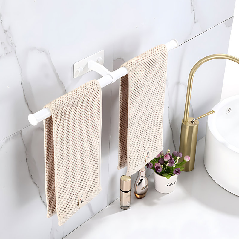 Porte-serviettes en alliage d'aluminium pour rangement de rangement de salle de bain, Doré