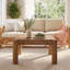 Table basse 31,5 "en bois massif avec pieds robustes pour le salon