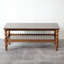 Maclin rectangulaire en bois massif avec tablette de rangement, table de centre à 2 niveaux Farmhouse pour un assemblage facile et un décor de salon-1779230770