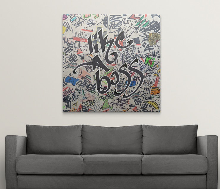 «Like a Boss - Urban Inspiration», impression, H 48 po x l 48 po x P 1,5 po, Toile