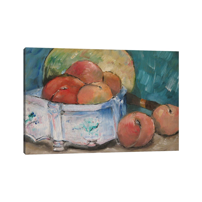 Fruit Bowl by Paul Cezanne - Wrapped Canvas Painting, 20.32 cm H x 30.48 cm W
