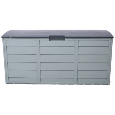 All Weather UV Pool Deck Box Storage Shed Bin Backyard Patio Outdoor W/ Wheel,75 Gallon Resin Deck Box-Organization And Storage For Patio Furniture Ou by GZMWON