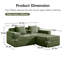 Canapé modulaire modulaire en L à 2 places avec assise profonde, coussins décoratifs et repose-pieds mobile, idéal pour la détente en famille-1942767175