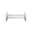 Lit simple gris avec tête de lit de conception classique, lit gigogne et matériaux de rangement gris-701291442