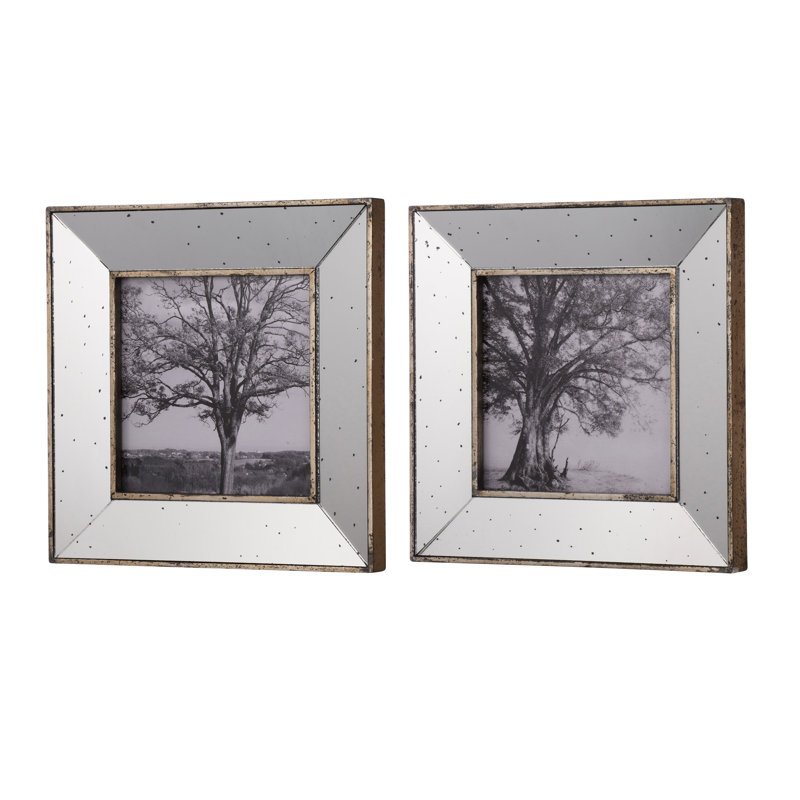 Cadre photo rétro argenté rétro 15/15 "S / 2: Miroir avec mouchetures pour art et cadres de présentation
