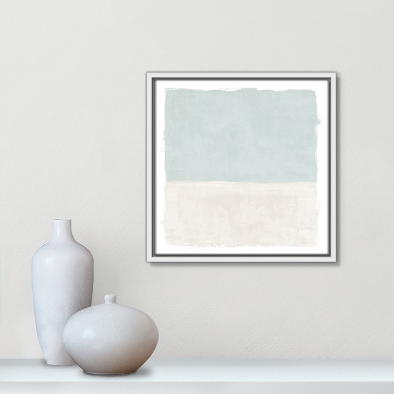 «Ocean Tides I» par Natalie Carpentieri, H 13,5 po x l 13,5 po, Blanc