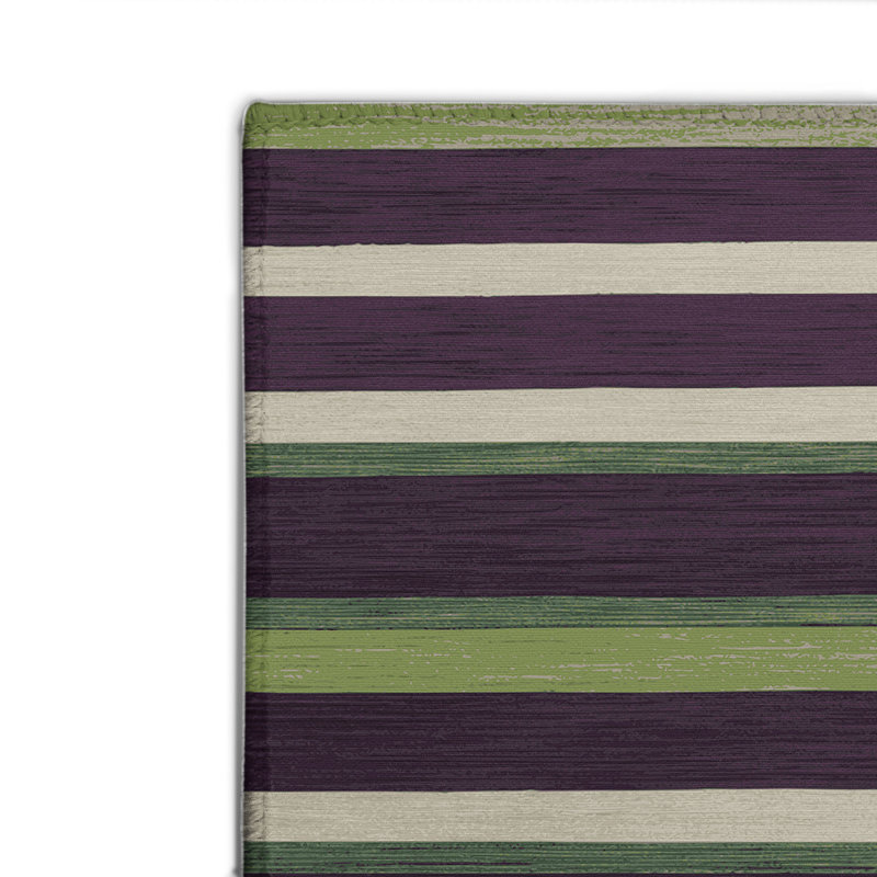 Tapis intérieur / extérieur mauve HorizontalStripes, Rectangulaire 2 pi x 3 pi