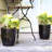 Captivating Vista 11.5" x 11.5" x 14" Round Ceramic Planter 2-Count - Obsidian-980870272-980870302