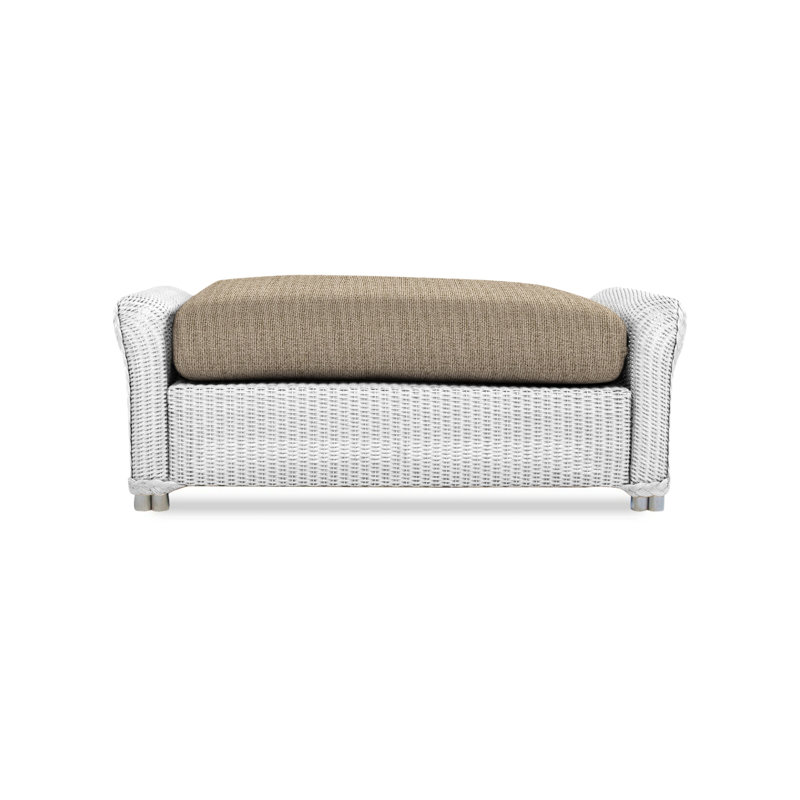 Reflections Outdoor Ottoman, Canvas Canvas Sunbrella® Canvas, White