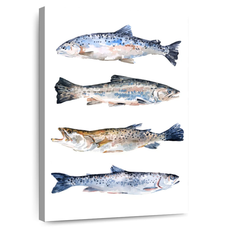 Brampt Stacked Trout II, 48" H x 32" W