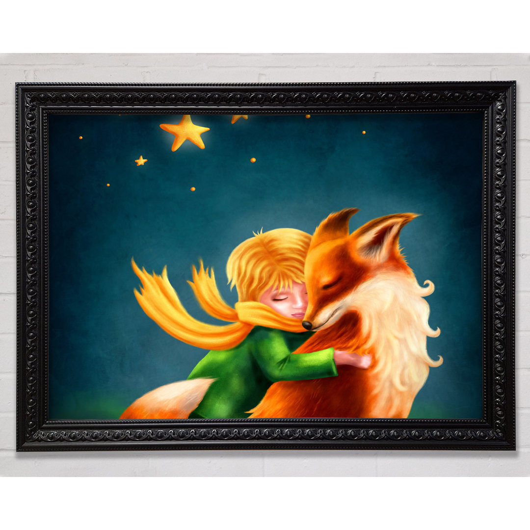 Hugging The Fox - Einzelner Bilderrahmen Kunstdrucke