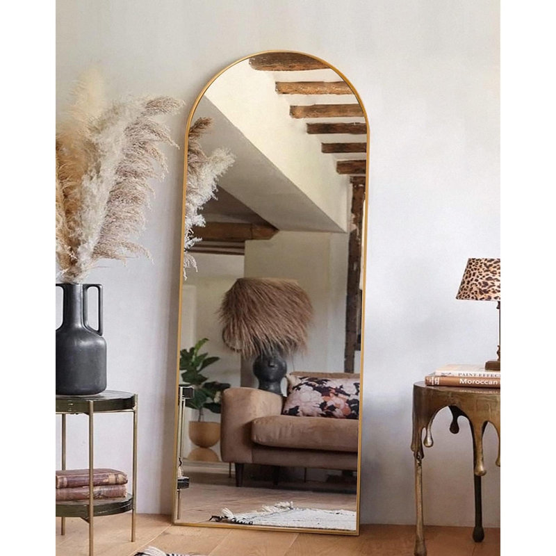 Huguette Aluminium Mirror, 65" x 22", Gold