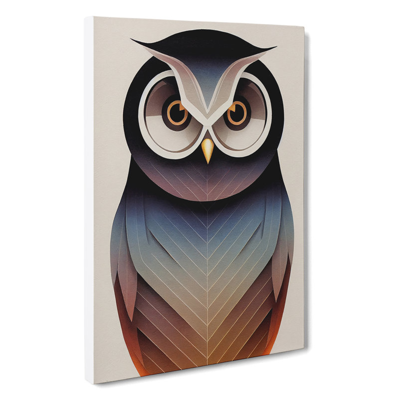 Beauteous Owl Abstract - Wrapped Canvas, 50cm H x 35cm W x 3cm D