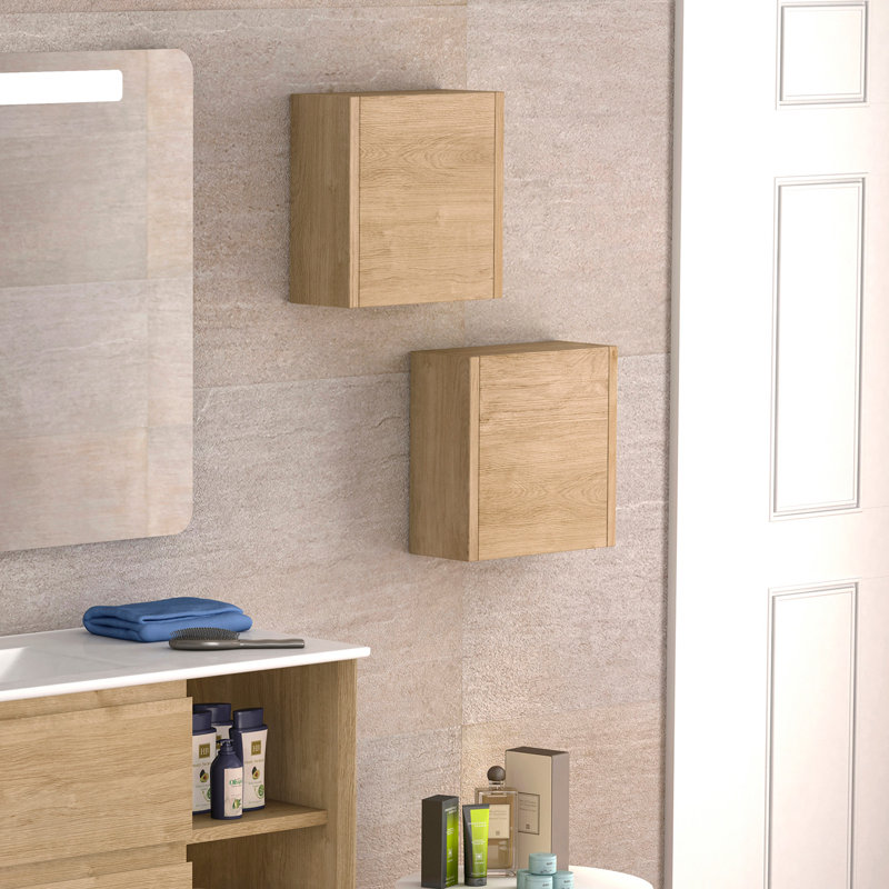 Armoire de salle de bain murale Dalia, Chêne naturel