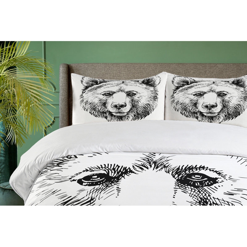 Modern & Contemporary Polyester Duvet Cover, Queen Duvet Cover + 2 Standard Shams