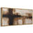 Neutral Beige and Brown Cross Abstract with Soft Gradient – Large Framed Canvas Master Bedroom Wall Art Print-923425308-923425310