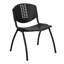 Chaise empilable en plastique avec dossier et structure ovales d'une capacité de 880 lb Oliverson