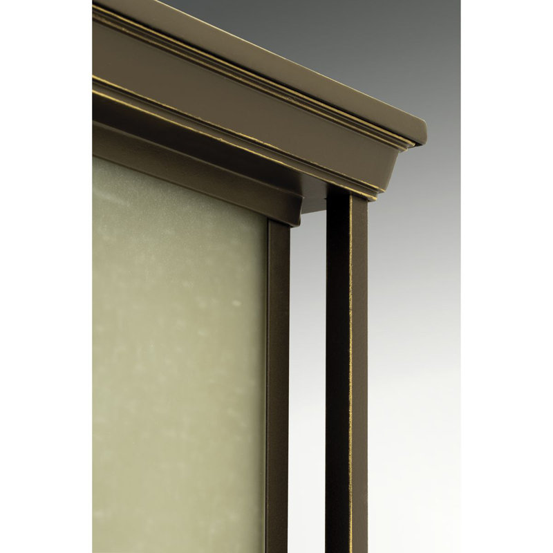 Lanterne murale d'extérieur en verre givré Samanda, H 14,25 po x l 7,25 po x P 9,5 po
