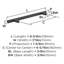 Poignée barre 6 5/16 po (160 mm) centre à centre noir bronze-313837481-361805422-329904446