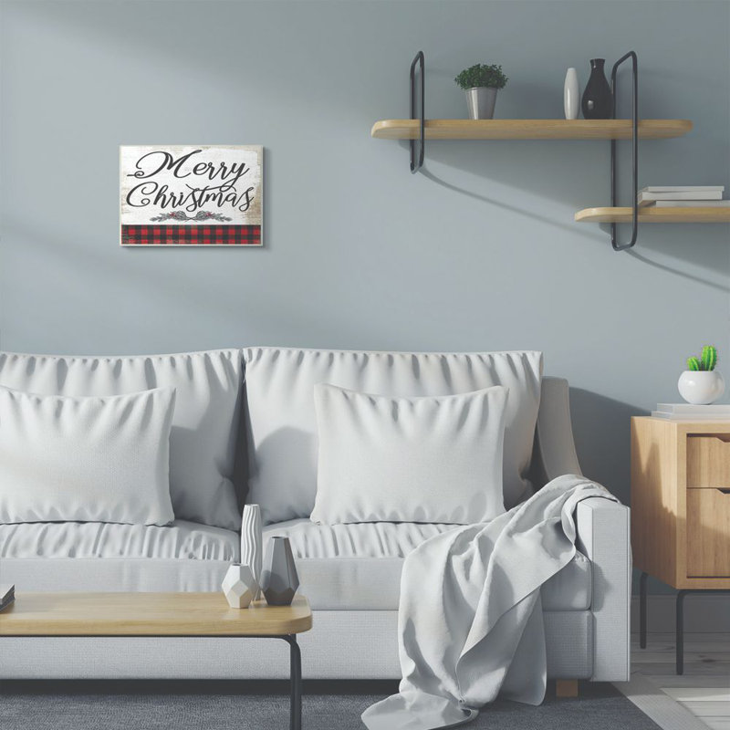 «Merry Christmas Mistletoe», reproduction d'art textuel, Plaque murale, H 10 po x l 15 po