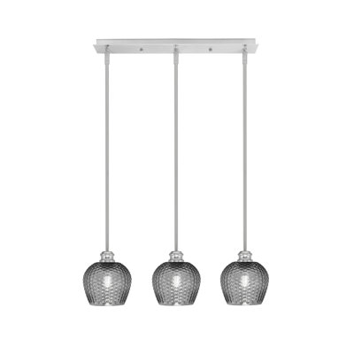Edge 3 Light Linear Pendalier With 6" Glass