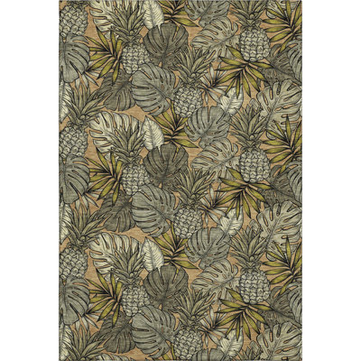 Premium Machine Washable Mayfield AMF206 Green Rug
