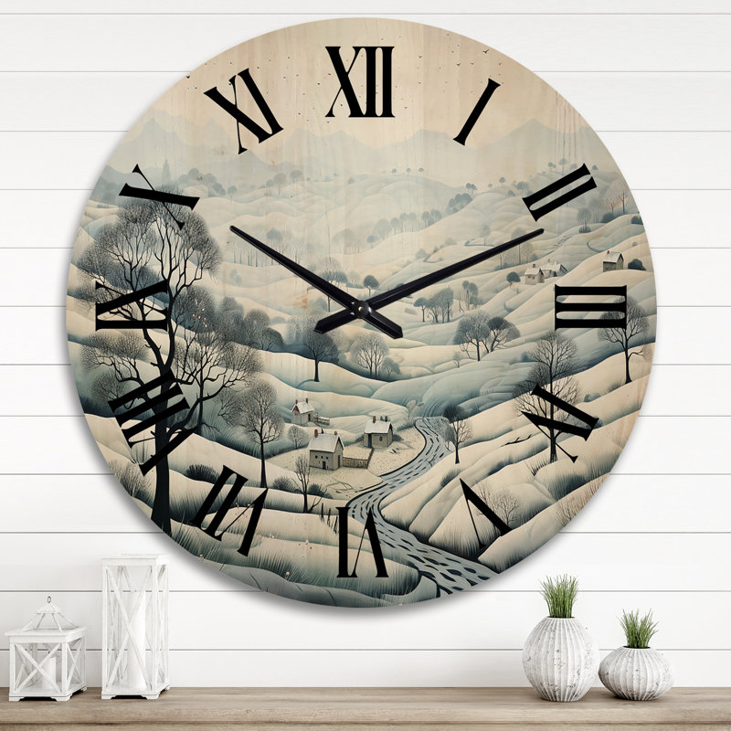 Horloge murale surdimensionnée en bois, Très grand