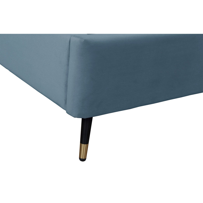Toshiye Upholstered Platform Bed, King, Blue