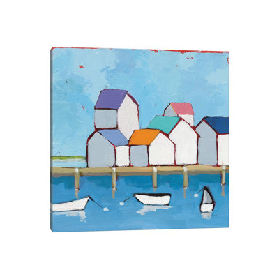 «The Wharf» par Phyllis Adams - peinture sur toile tendue