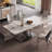Light luxury modern rectangular dining table.-107205669