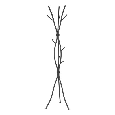 Contemporary Free Standing Hall Tree Coat Rack With 11 Hooks, Ideal For Entryways And Bedrooms, Modern Design, Sturdy And Portable