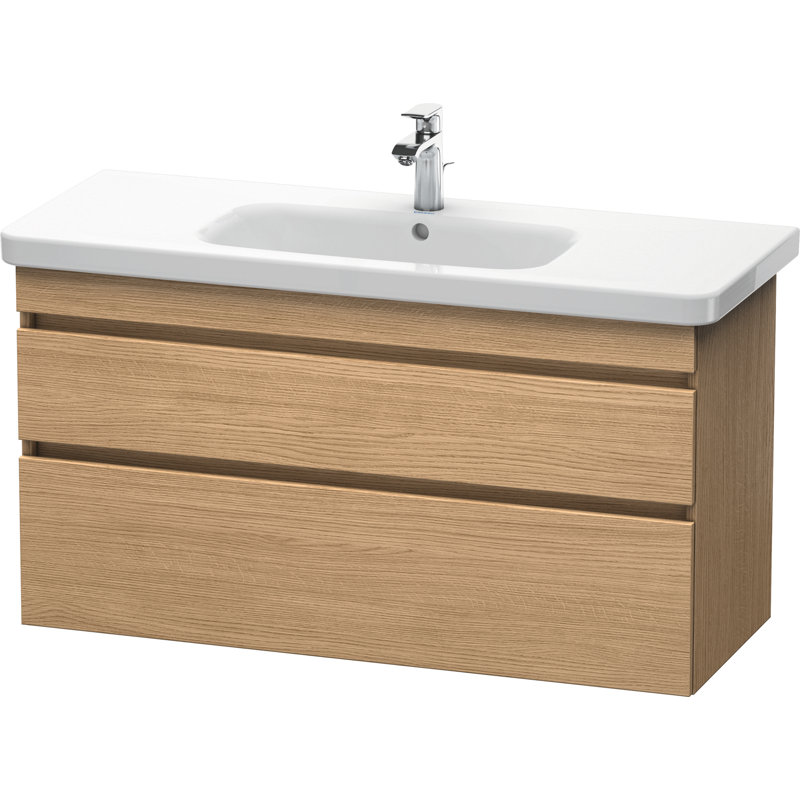 Base de meuble-lavabo de salle de bain simple fixée au mur durastyle, Chêne européen