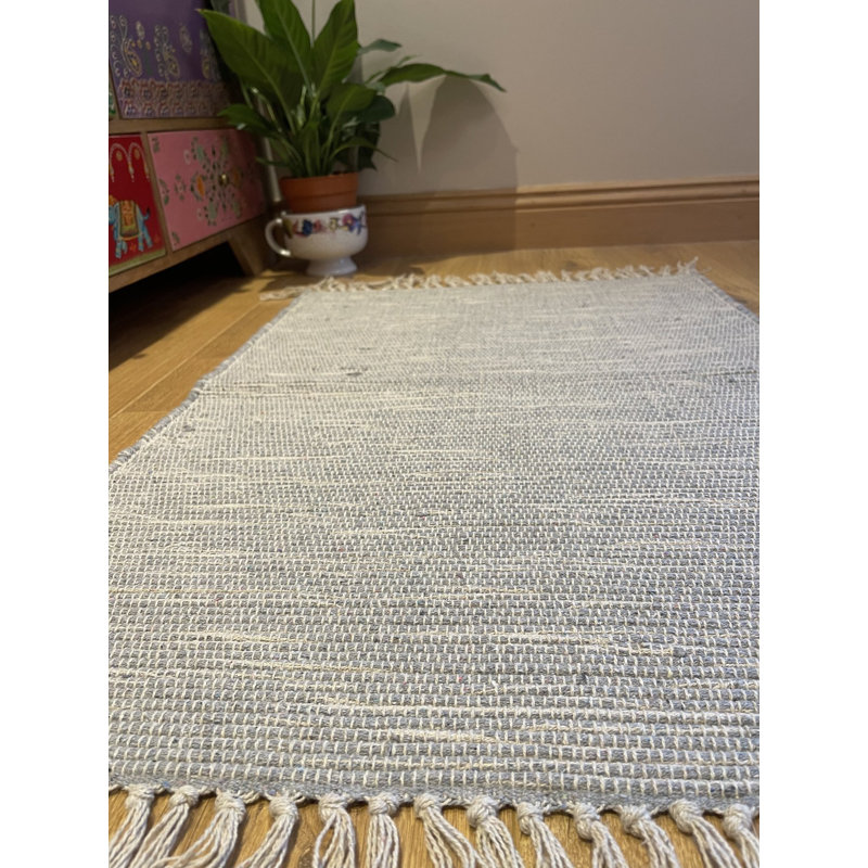 Edythe Cotton Hand Woven Area Rug, Rectangle 120 x 180cm