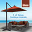Parasol en porte-à-faux 8 pi x 8 pi Sunbrella-328398063