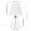 Lampe de table transparente 13,62 "Grant