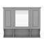 Armoire de salle de bain avec miroir, armoire à pharmacie murale avec tablettes réglables et espaces ouverts, armoire de rangement pour salle de bain 35 "x 28"-347586576