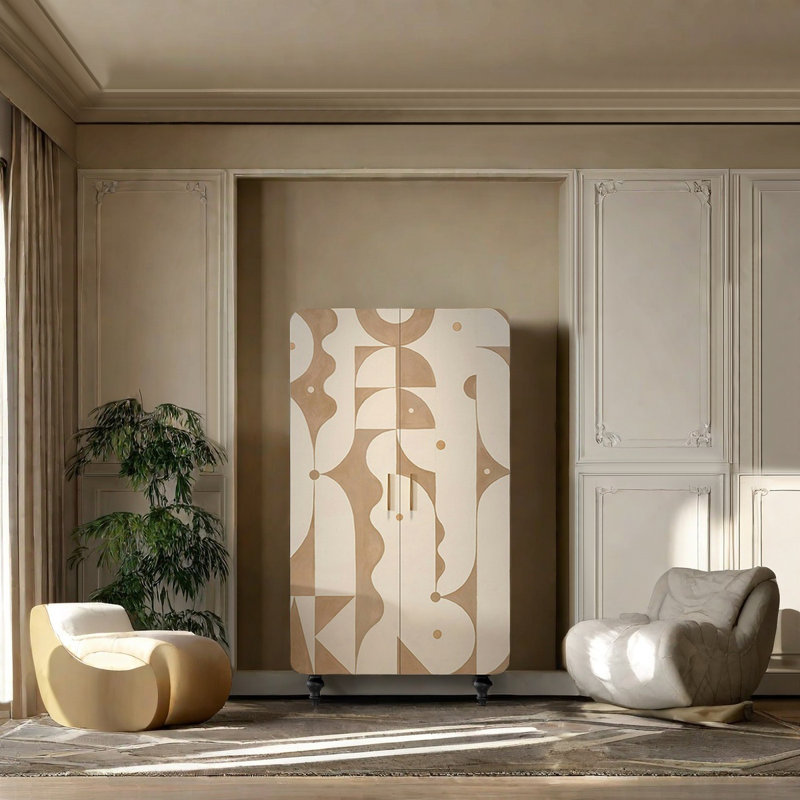 Garde-robe de style crème