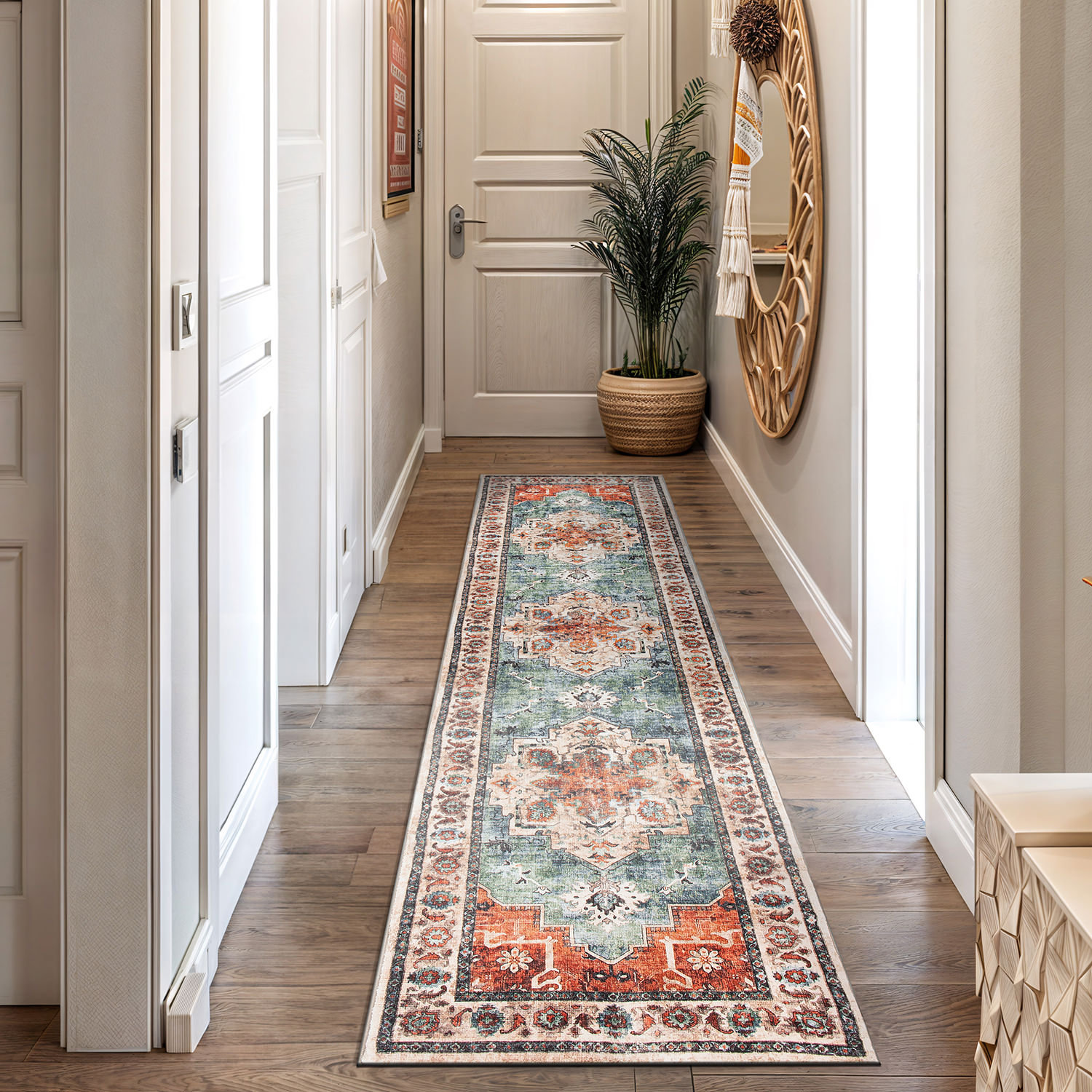 Bungalow Rose Transitional Medallion runner 2x10