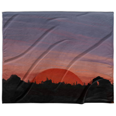 Desert Sunset Velveteen Blanket