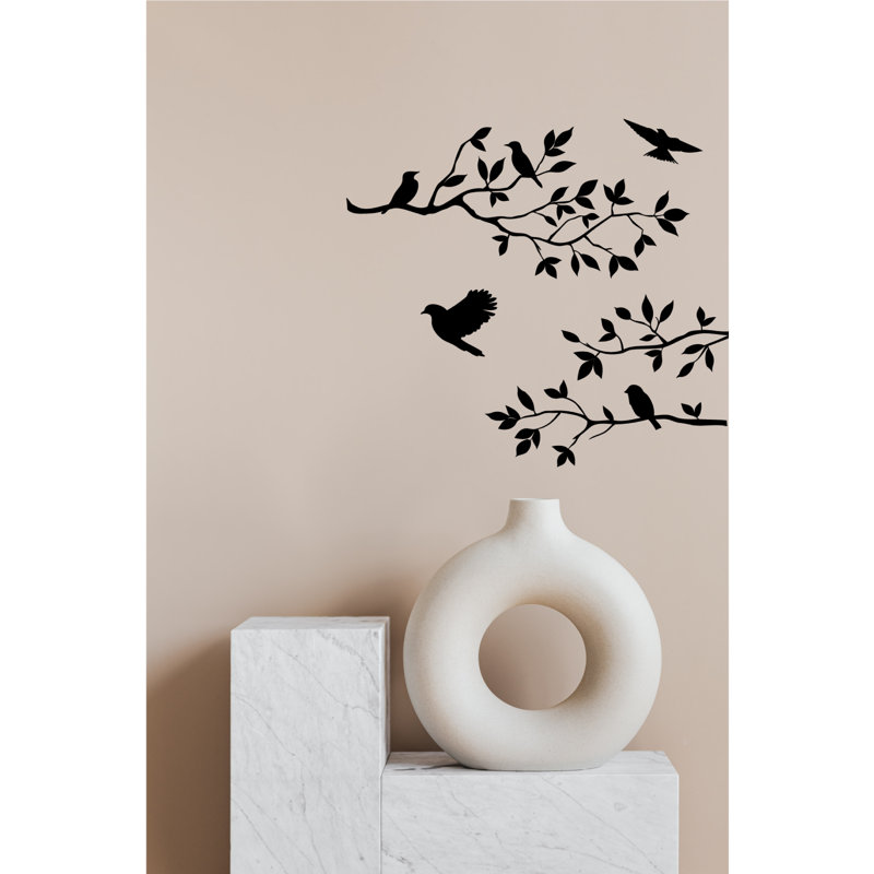 Adhésif décoratif Burnish Birds & Blossoms, Noir, noir, noir, noir