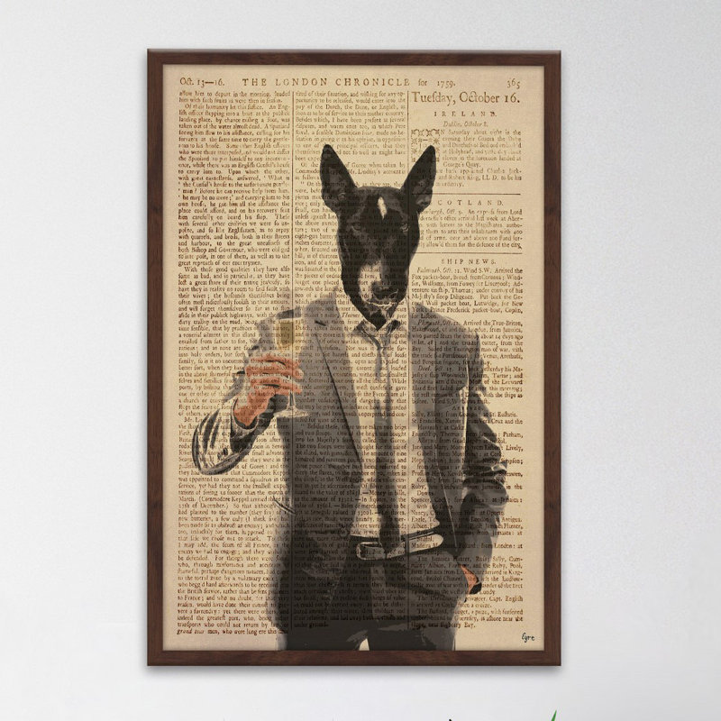 « canine bravos », impression encadrée, H 30 po x l 20 po x P 1,5 po