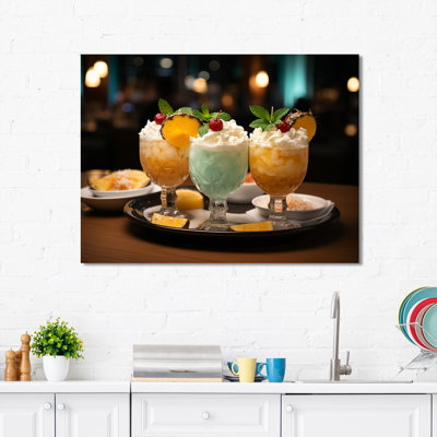 Oasis tropicale, verre à cocktail - Art mural cocktails